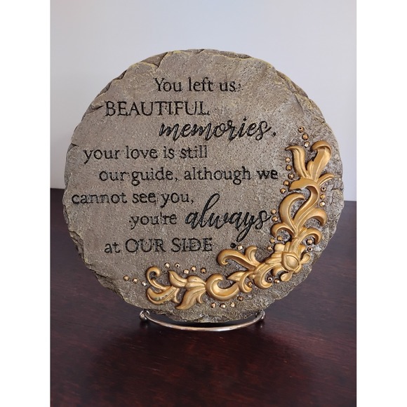 Carson Home Accents Other - Carson Home Accents Memorial Stepping Stone Wall Plaque Gold Filigree 10 Inch